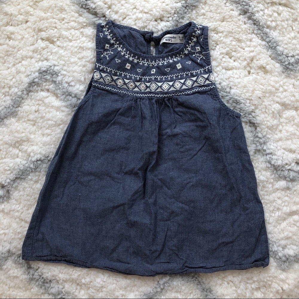 Abercrombie denim chambray embroidered tunic
